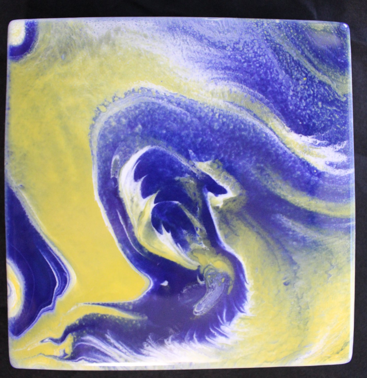 6" Square - Clay Canvas Glaze Painting