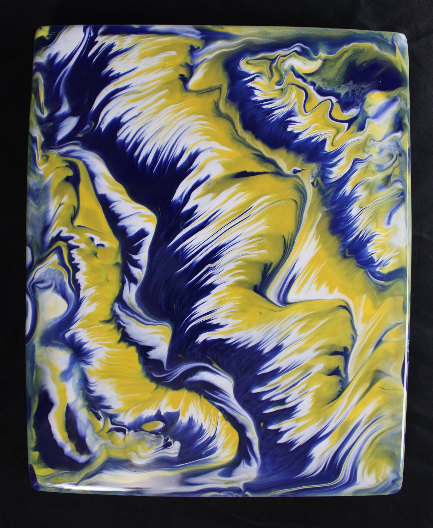 8"x 10" Clay Canvas Glaze Pour Painting
