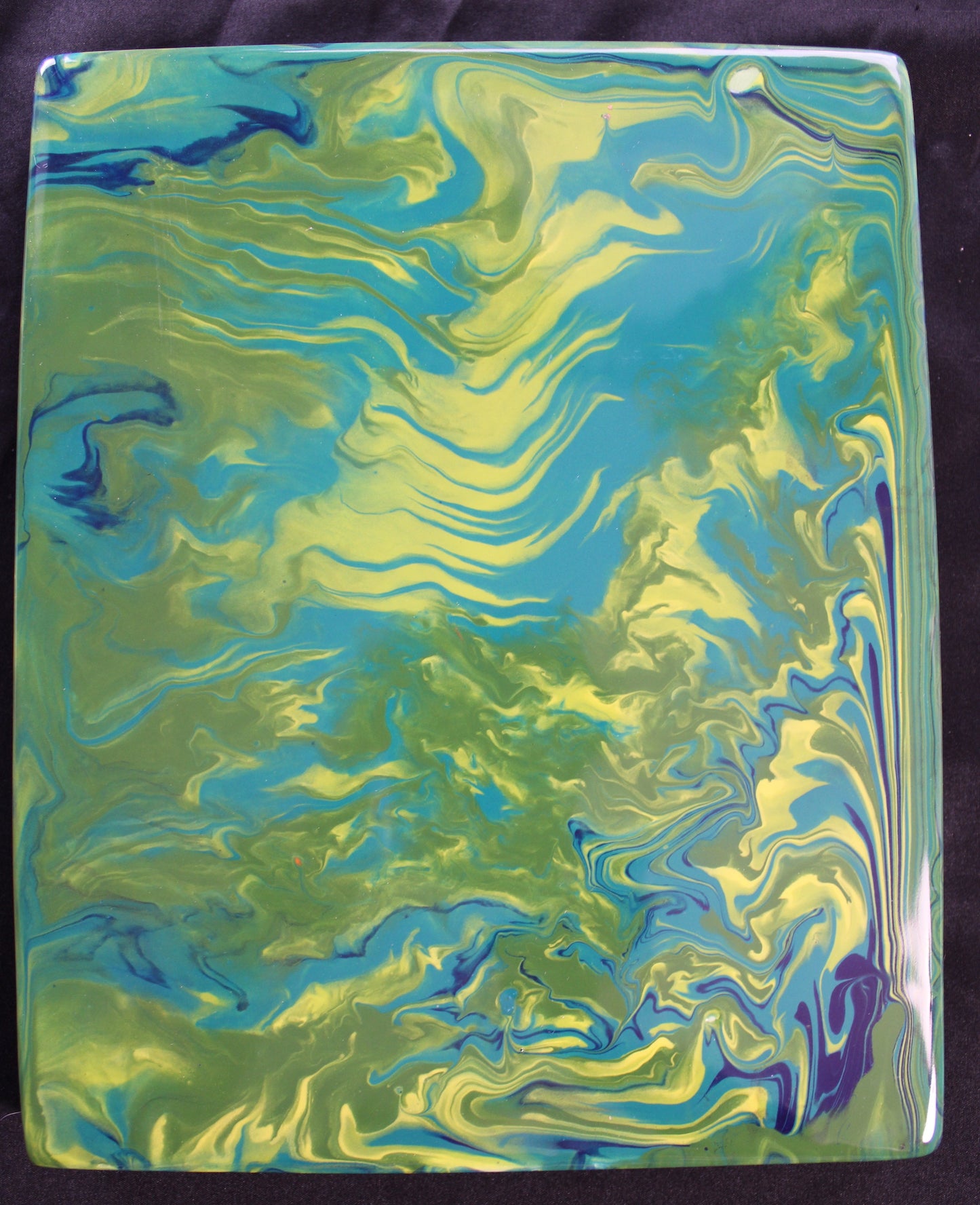 8"x 10" Clay Canvas Glaze Pour Painting