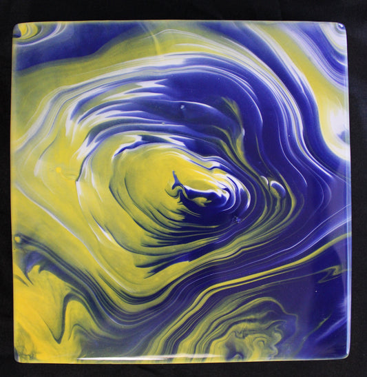 6" Square - Clay Canvas Glaze Painting