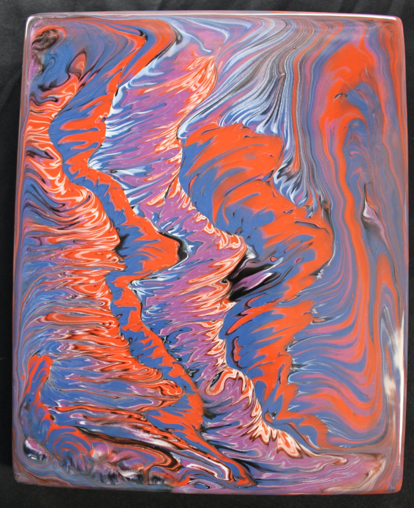 8"x 10" Clay Canvas Glaze Pour Painting